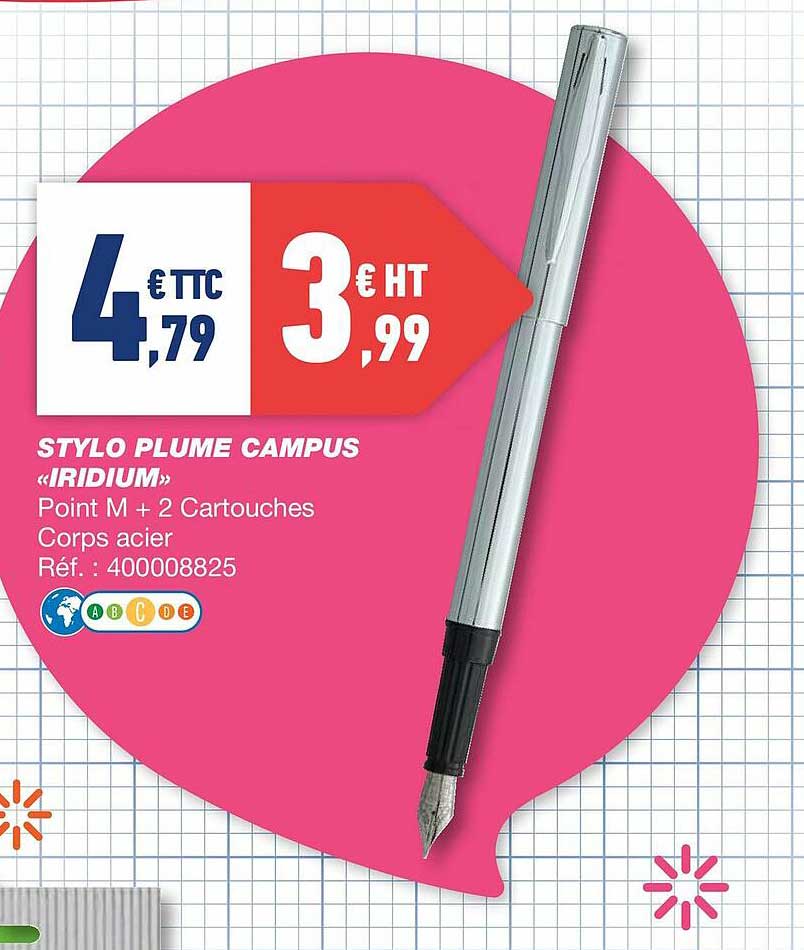 Stylo Plume Campus «iridium»