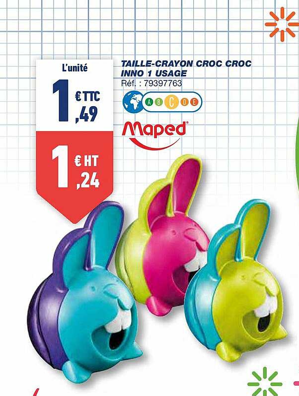taille-crayon croc croc inno 1 usage maped