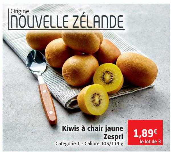 Kiwis à Chair Jaune Zespri