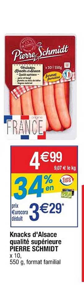 knacks d'alsace qualité supérieure pierre schmidt