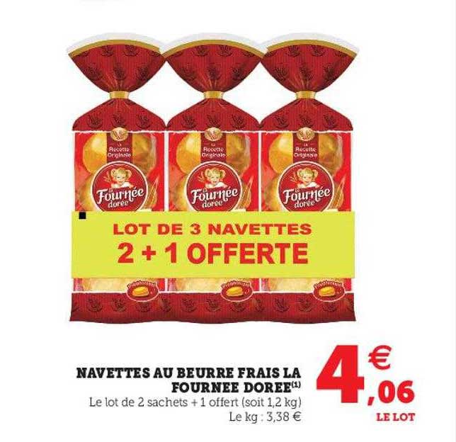 Navettes Au Beurre Frais La Fournée Dorée