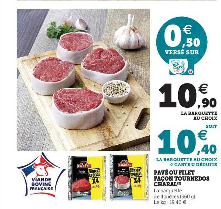 pavé ou filet façon tournedos charal