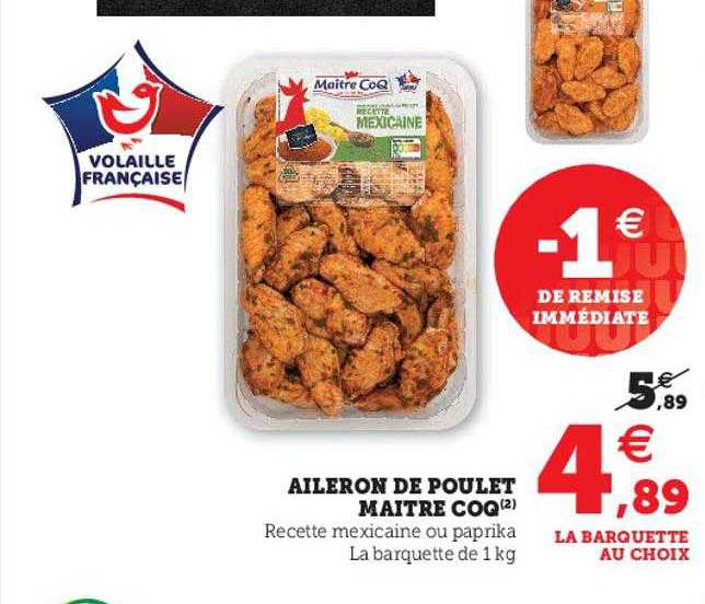 aileron de poulet maître coq