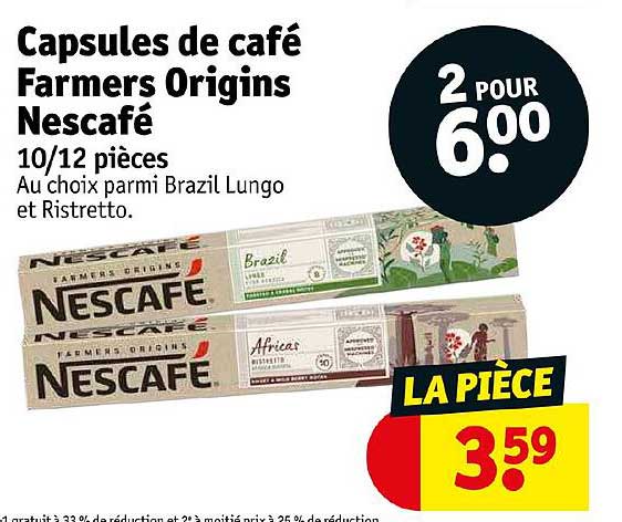 Capsules De Café Farmers Origins Nescafé