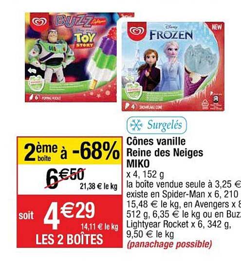 cônes vanille reine des neiges miko