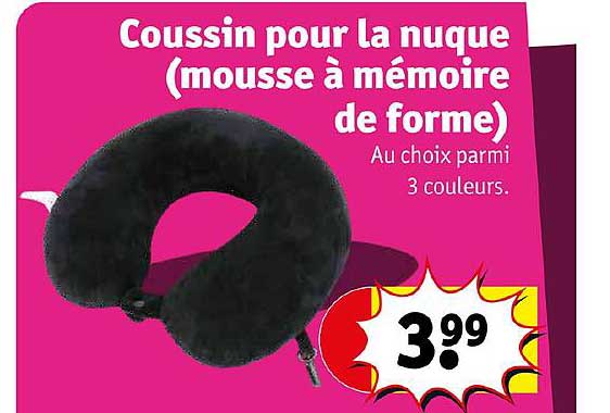coussin pour la nuque (mousse à mémoire de forme)