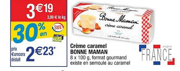 crème caramel bonne maman