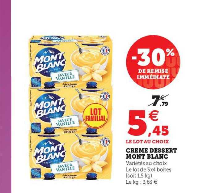 Crème Dessert Mont Blanc