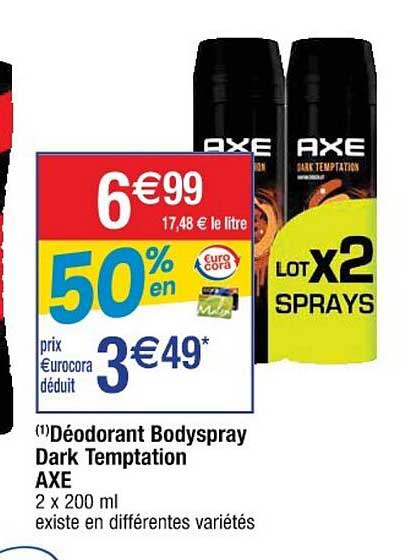 déodorant bodyspray dark temptation axe