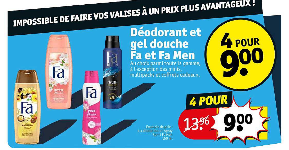Déodorant Et Gel Douche Fa Et Fa Men