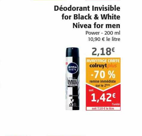 déodorant invisible for black & white nivea for men