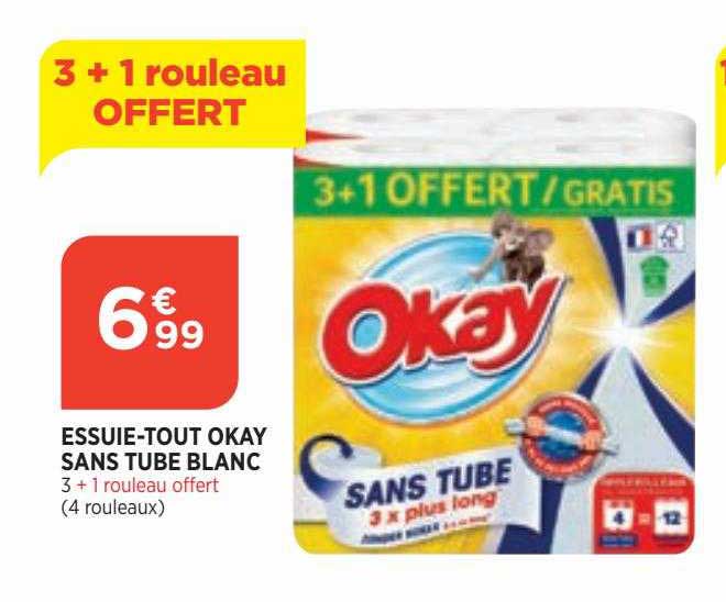 essuie-tout okay sans tube blanc