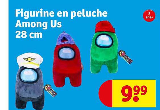 figurine en peluche among us 28 cm