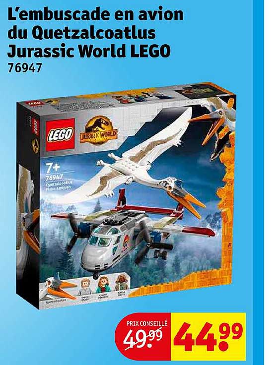l'embuscade en avion du quetzalcoatlus jurassic world lego