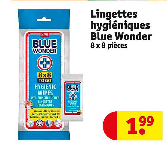 Lingettes Hygiéniques Blue Wonder
