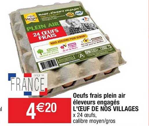 oeufs frais plein air éleveurs engagés l'oeuf de nos villages