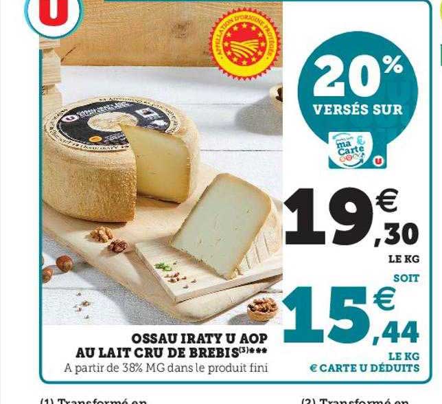 ossau iraty u aop au lait cru de brebis