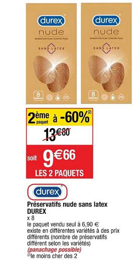 préservatifs nude sans latex durex