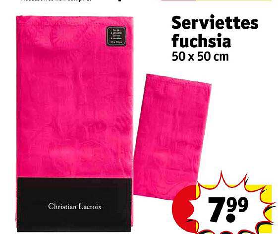 serviettes fuchsia christian lacroix