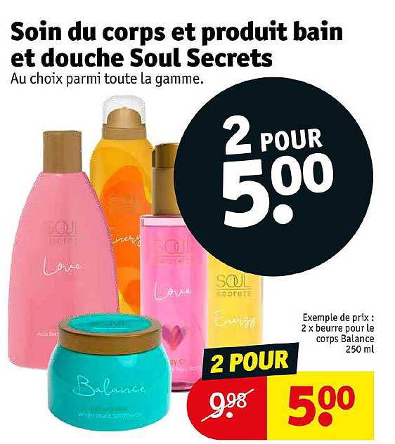 Soin Du Corps Et Produit Bain Et Douche Soul Secrets
