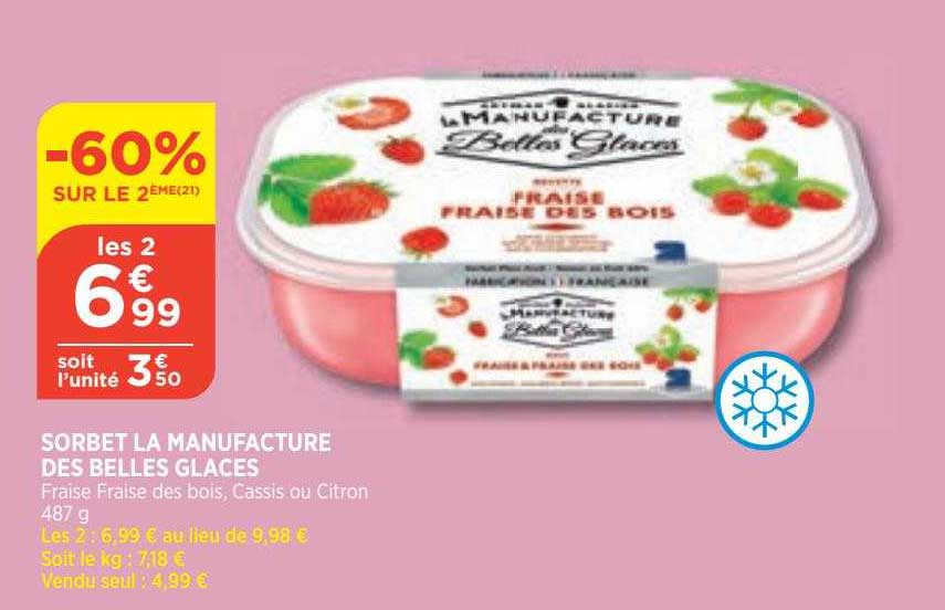sorbet la manufacture des belles glaces