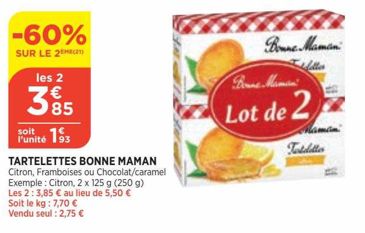 tartelettes bonne maman