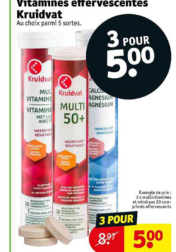 vitamines effervescentes kruidvat