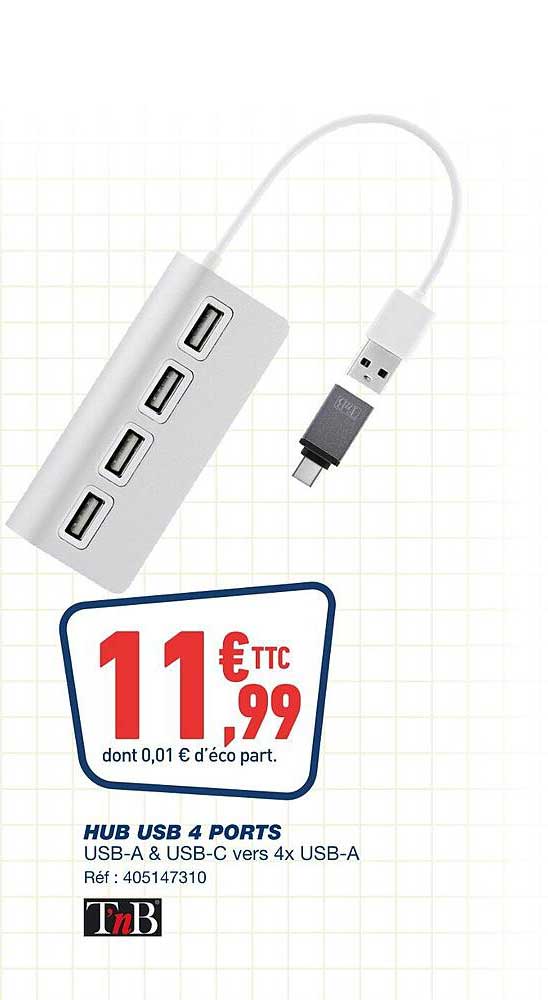 hub usb 4 ports t'nb