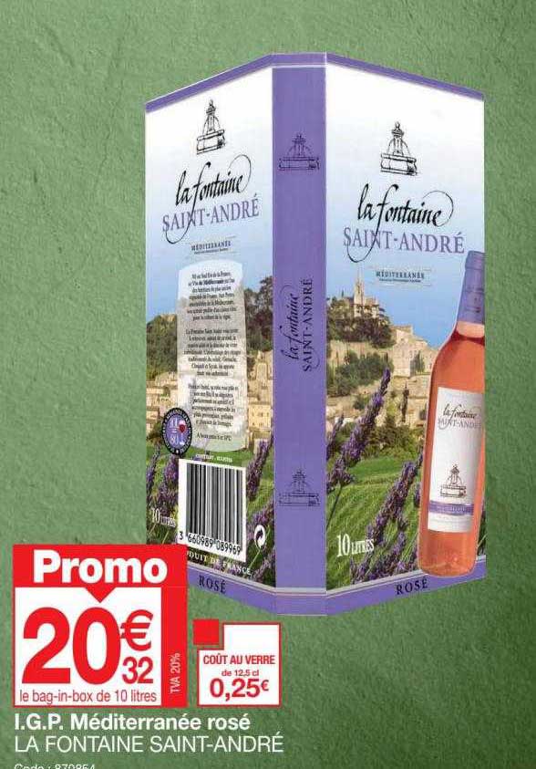 i.g.p. méditerranée rosé la fontaine saint-andré