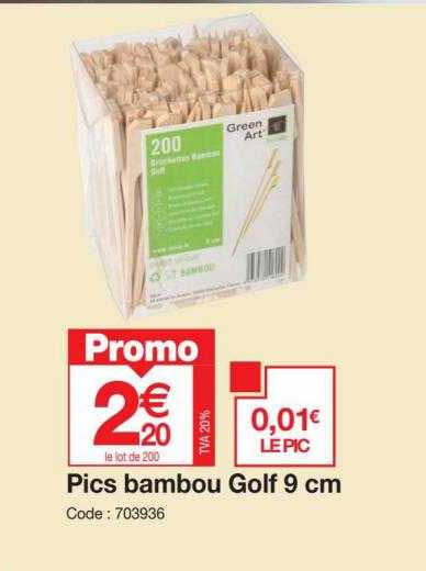 pics bambou golf 9 cm