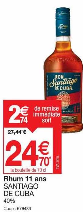 rhum 11 ans santiago de cuba