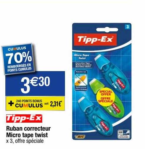 ruban correcteur micro tape twist tipp-ex