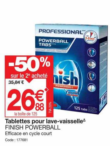 tablettes pour lave-vaisselle finish powerball