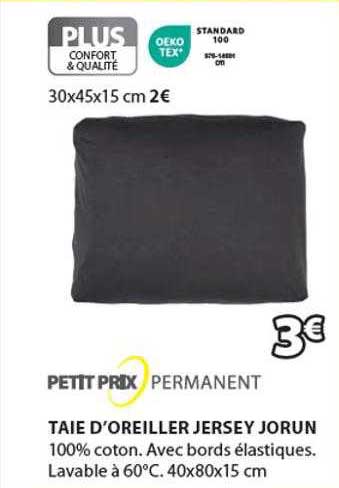 taie d'oreiller jersey jorun
