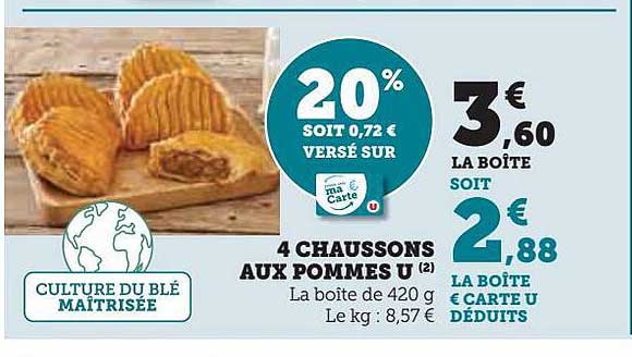 4 Chaussons Aux Pommes U
