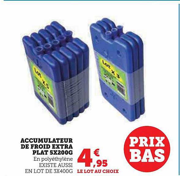 Accumulateur De Froid Extra Plat 5 X 200 G