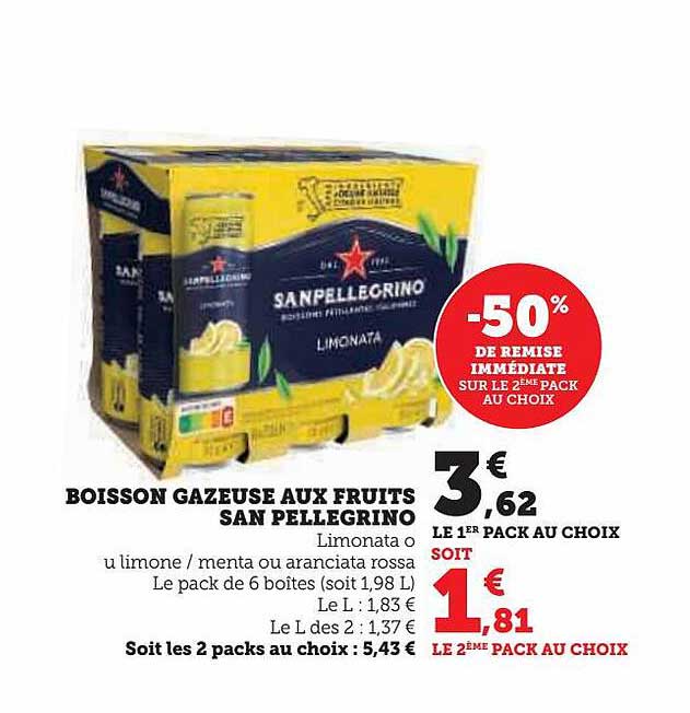 boisson gazeuse aux fruits san pellegrino
