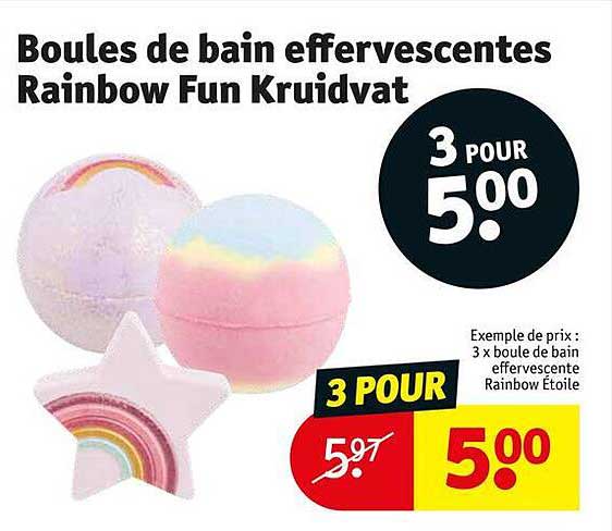 Boules De Bain Effervescentes Rainbow Fun Kruidvat