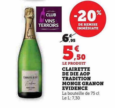 clairette de die aop tradition monge granon évidence