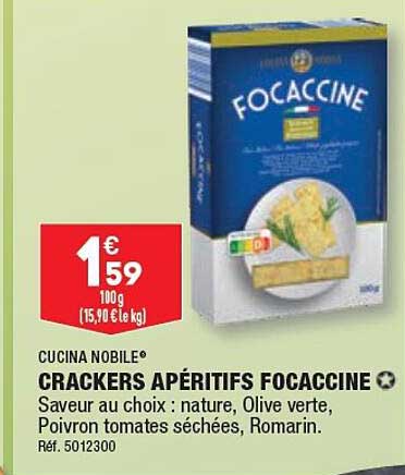 cucina nobile crackers apéritifs focaccine