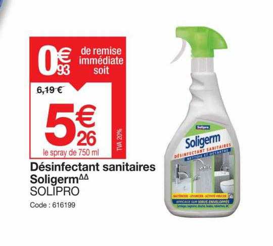 désinfectant sanitaires soligerm solipro