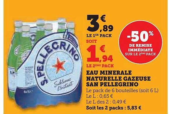 eau minérale naturelle gazeuse san pellegrino