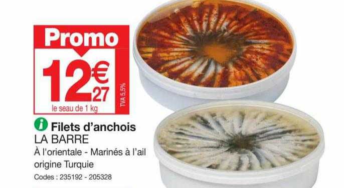 filets d'anchois la barre
