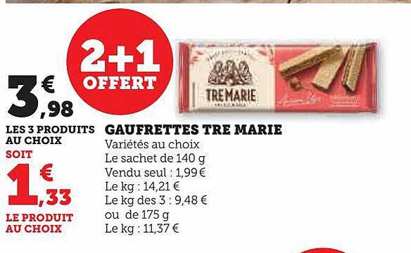 gaufrettes tre marie