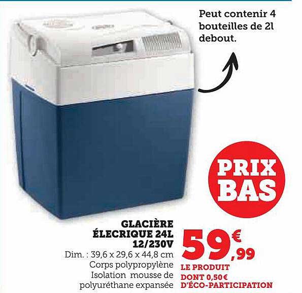 glacière électrique 24l 12/230v