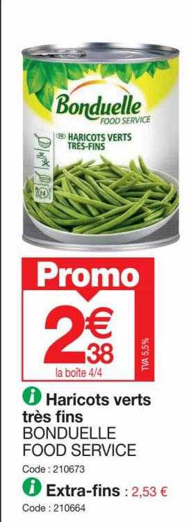 haricots verts très fins bonduelle food service