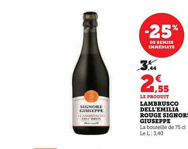 lambrusco dell'emilia rouge signore giuseppe