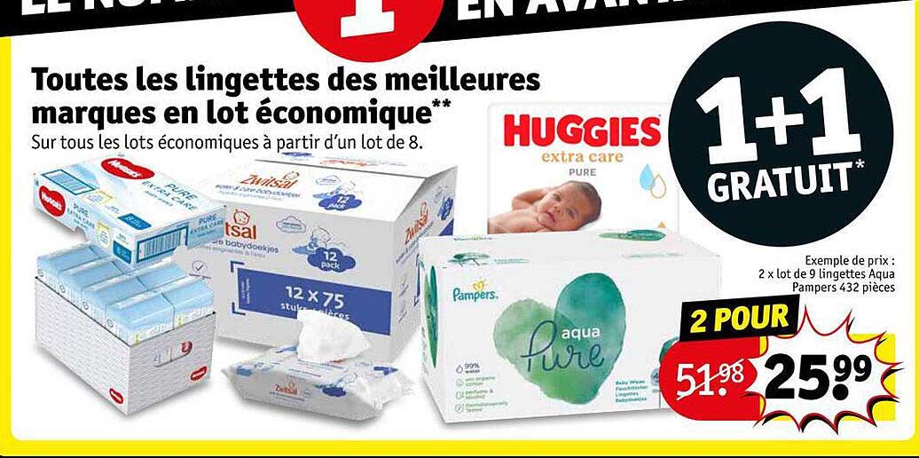 les lingettes des meilleures marques en lot économique