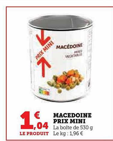macédoine prix mini