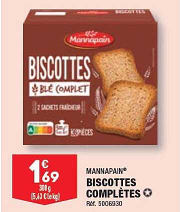 mannapain biscottes complètes
